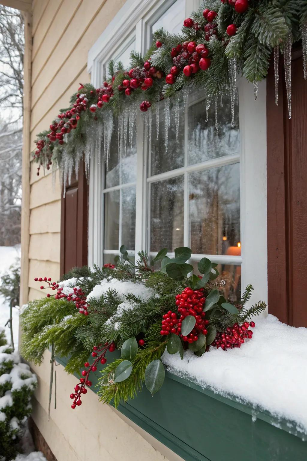 A classic color palette for a sophisticated winter display.