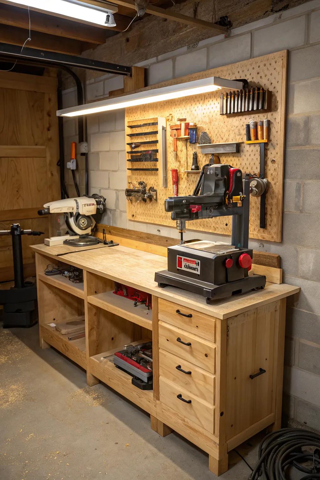 Craftsmanship at its best: A seamless setup for the dedicated woodworker.