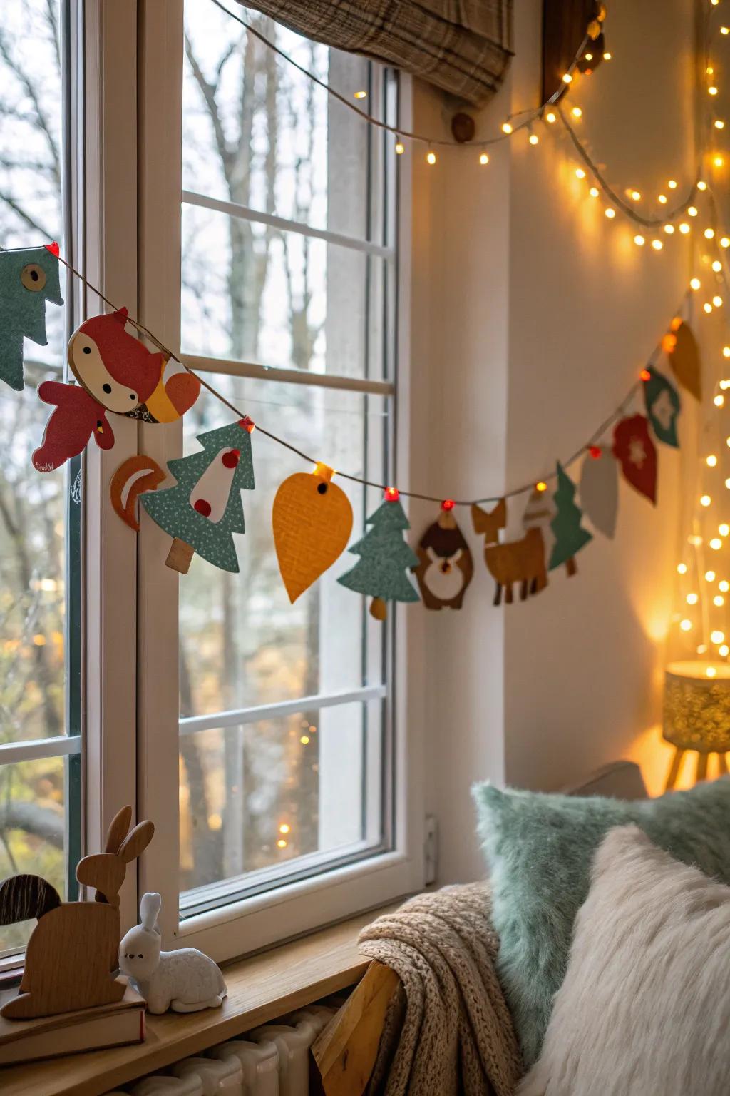 Felt garlands add playful charm to any room.