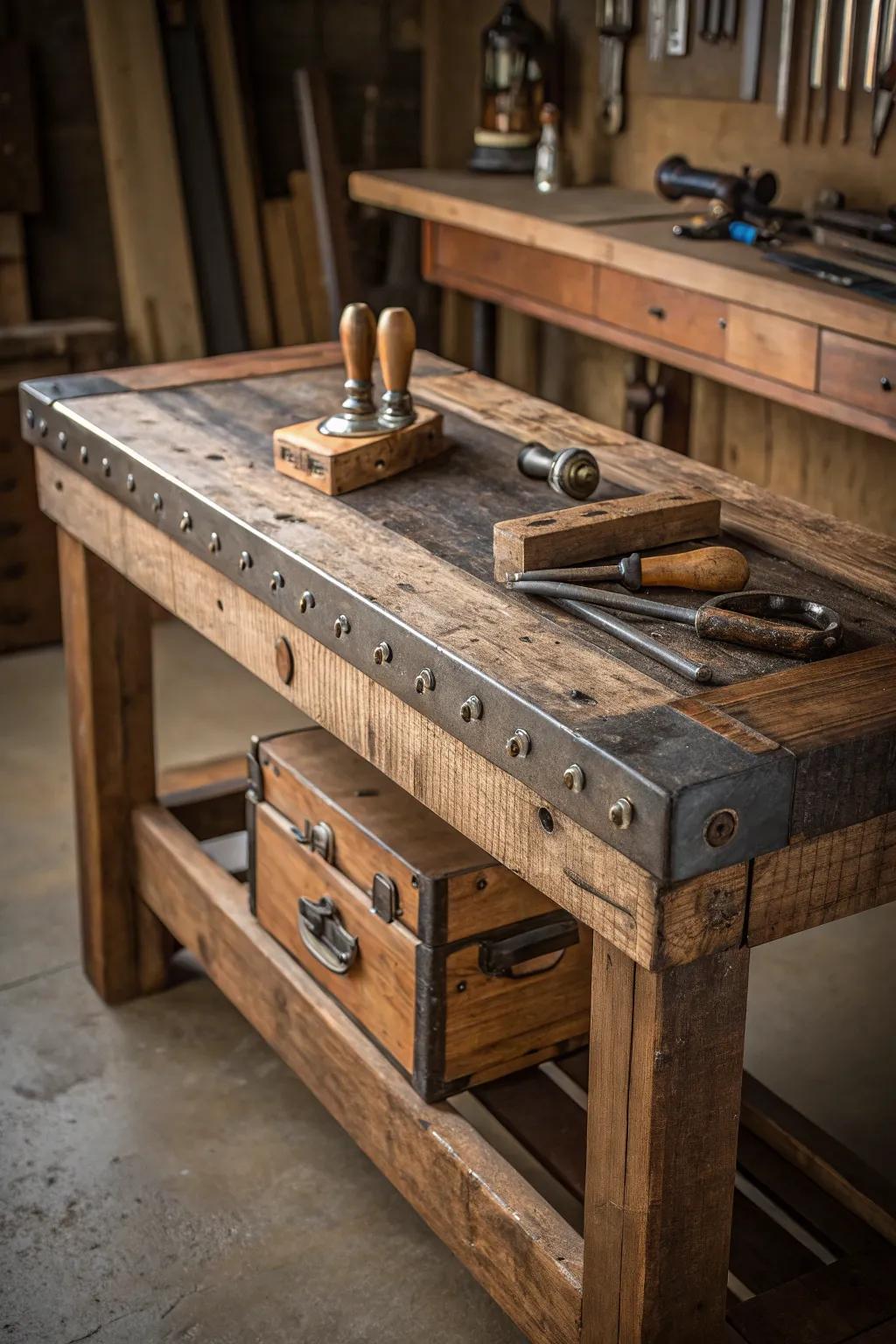Craft Your Legacy: A Stunning Handcrafted Workbench from Reclaimed Materials