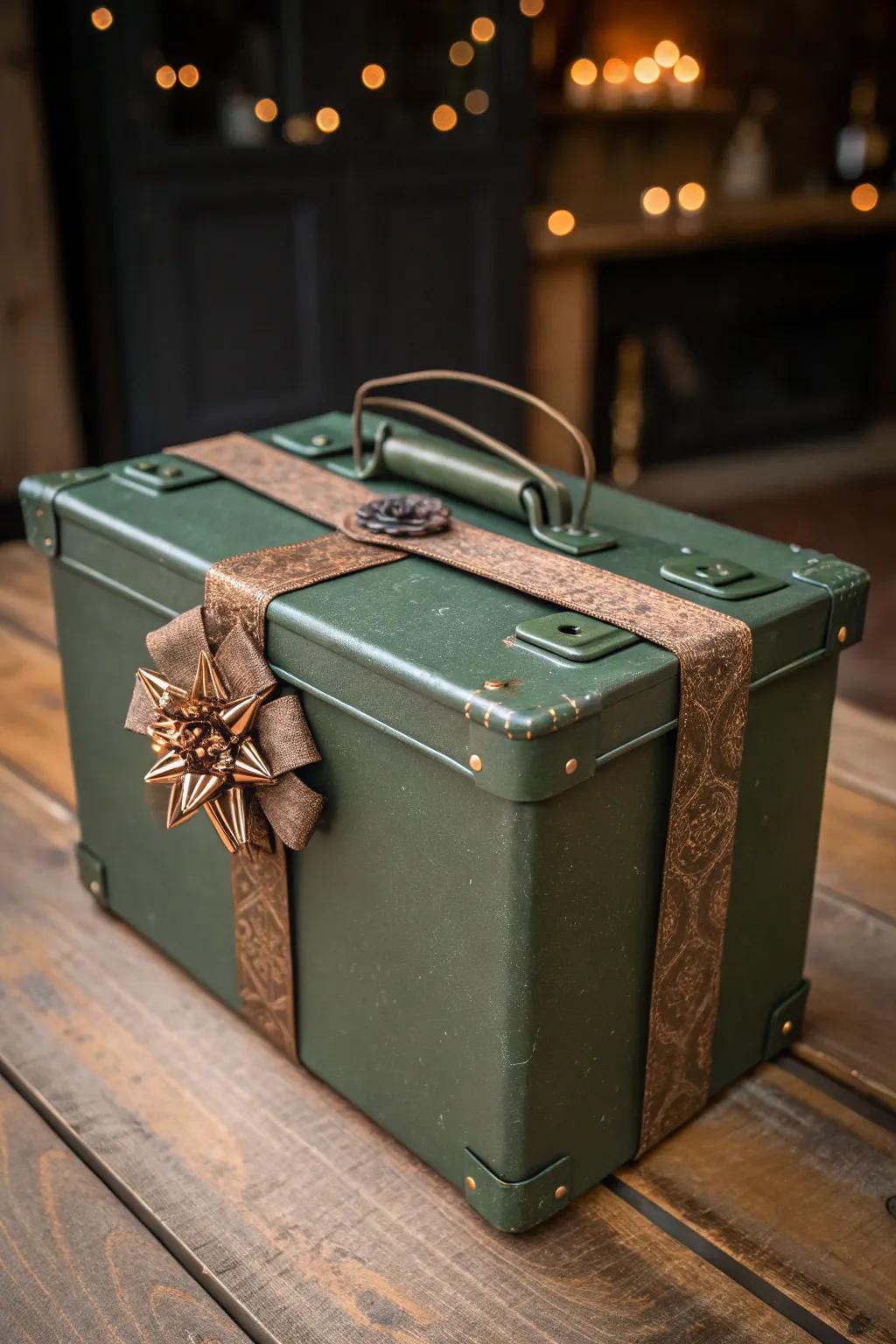 Transform tradition into a masterpiece with a handcrafted ammo can gift box.