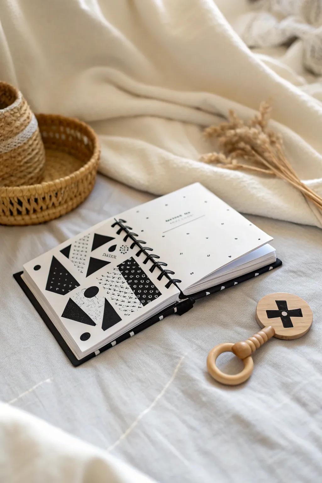 Ignite your baby's imagination with the beauty of black and white books, perfect for early exploration.