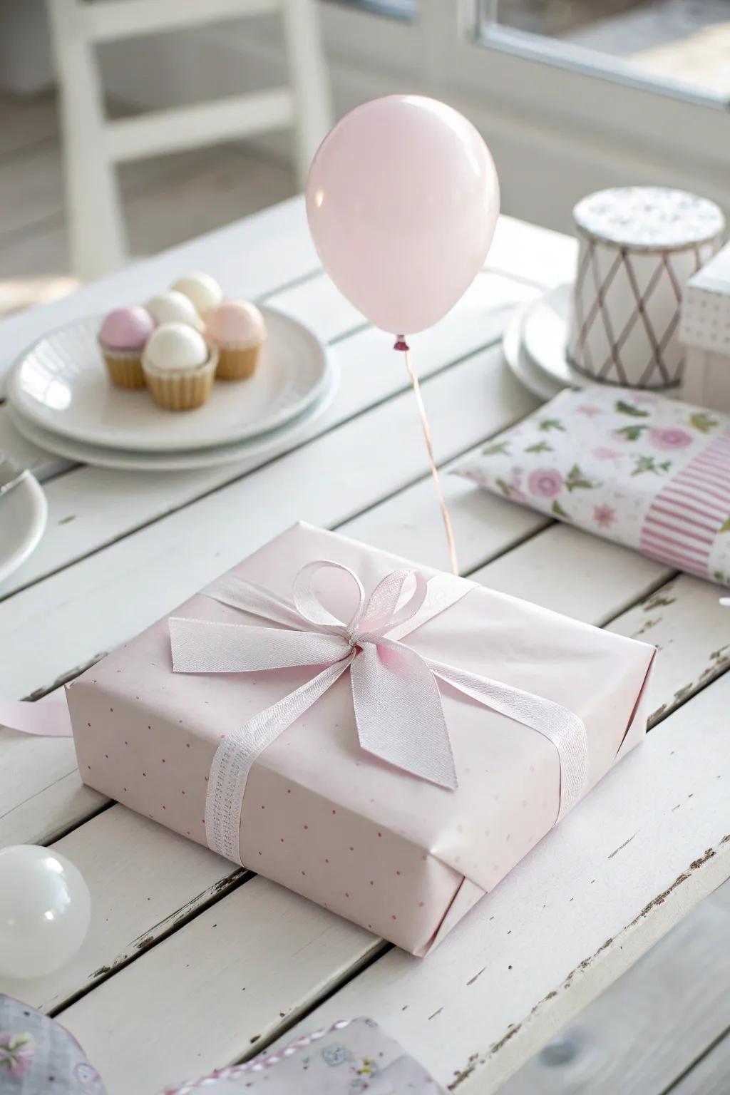 Elevate your gift wrap game with a touch of whimsy and elegance. 🎈✨