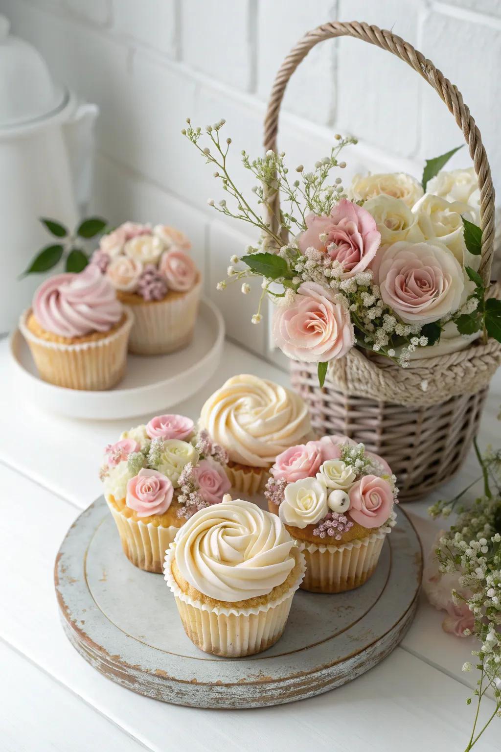 Elevate your bake sale with a stunning cupcake bouquet—where edible art meets minimalist elegance.