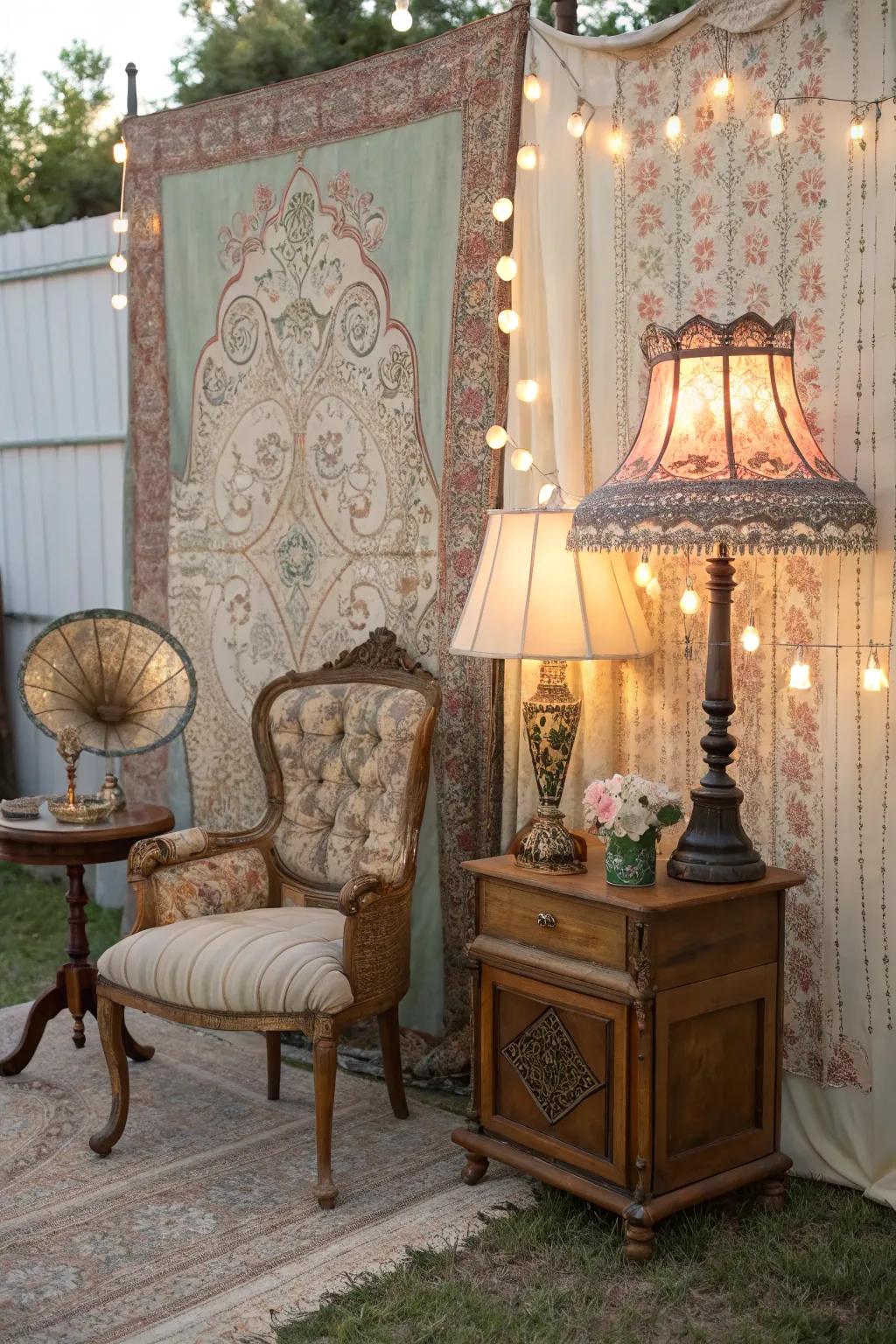 Nostalgic vintage vibes with antique decor