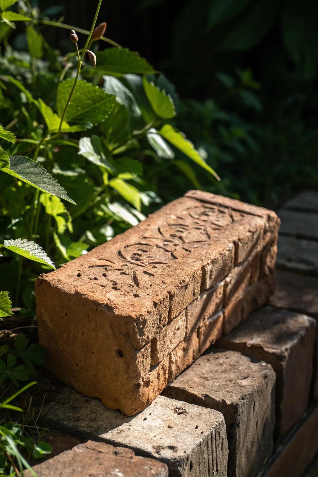 Elevate your garden design with the timeless charm of textured bricks.