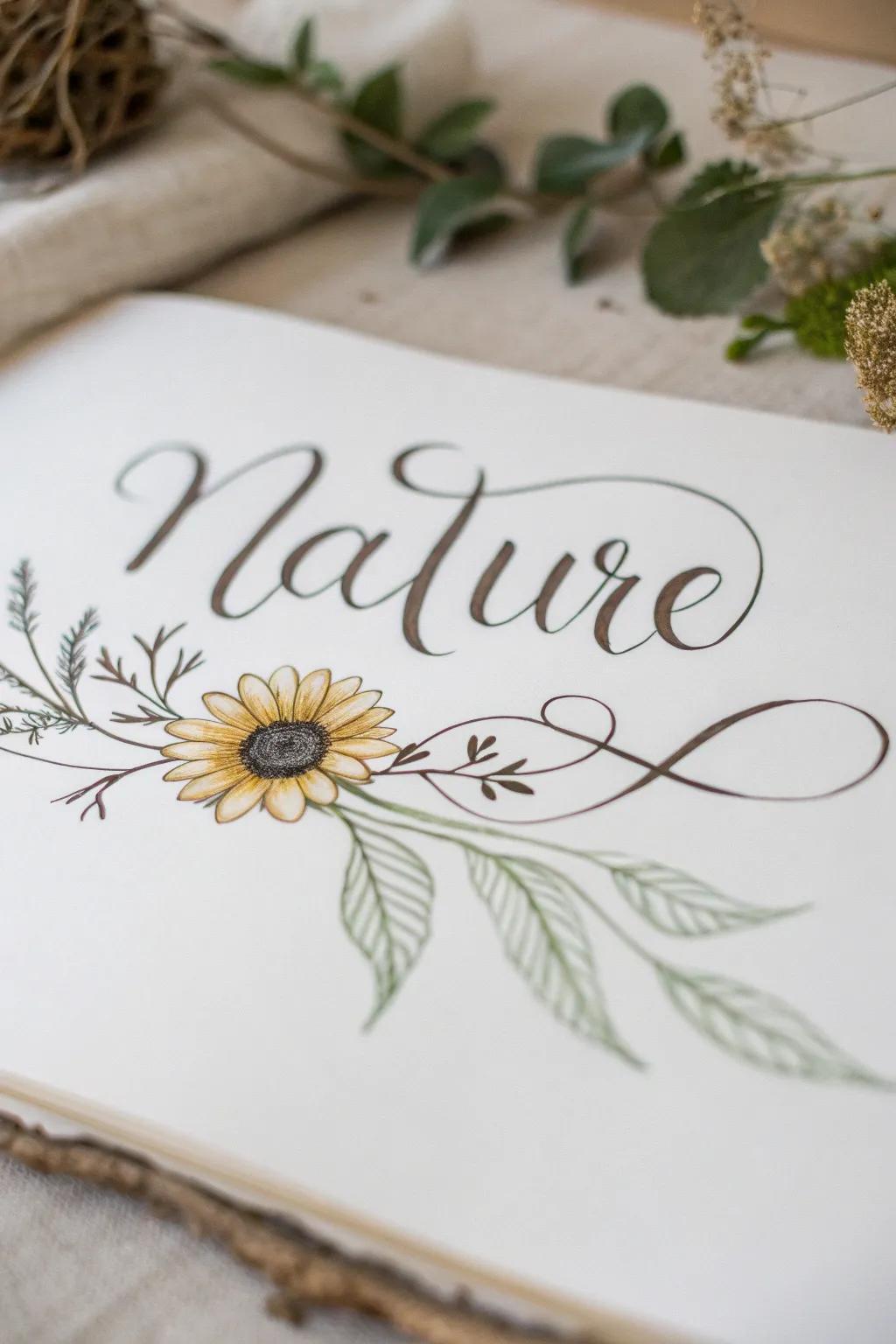 Infuse your calligraphy with the beauty of nature. 🌻✨