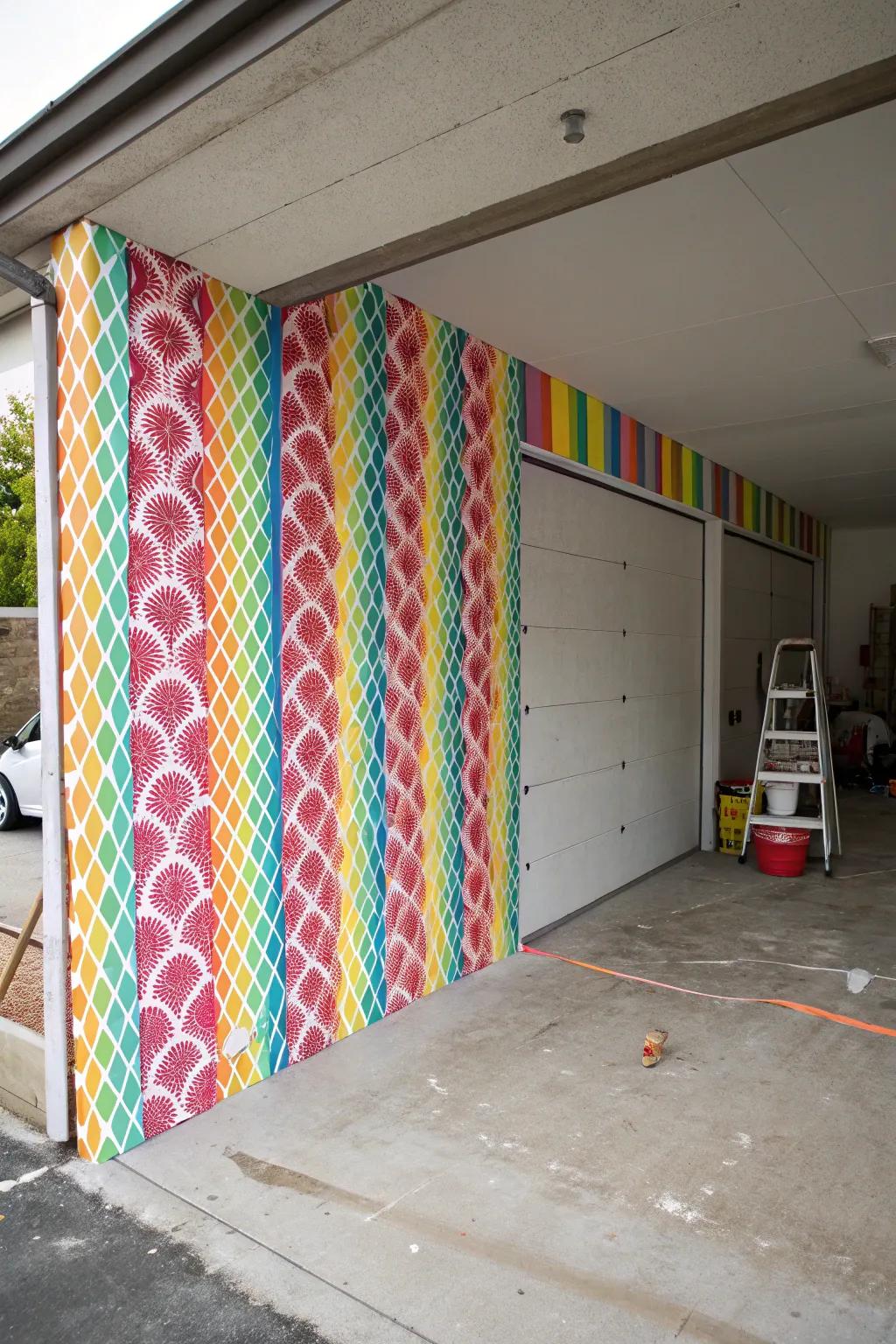 Wallpaper adds a splash of color and personality.