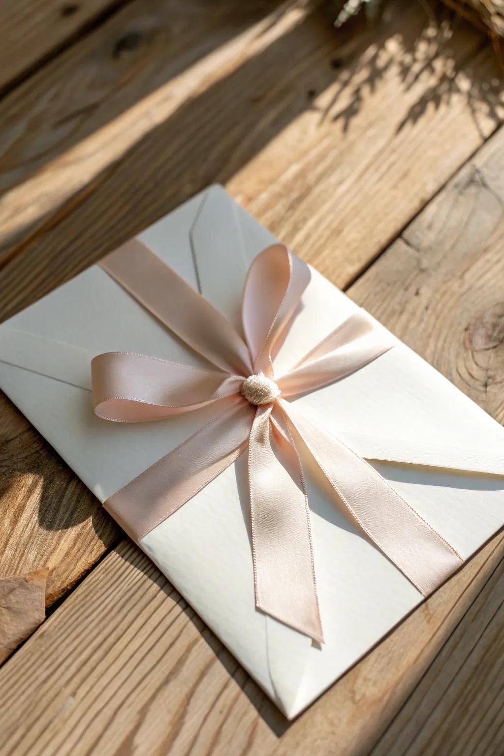 Wrapped with love: A minimalist touch of elegance for your holiday messages.