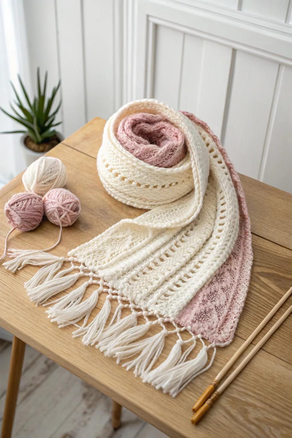 Wrap your friends in warmth and style with a handcrafted knitted scarf.