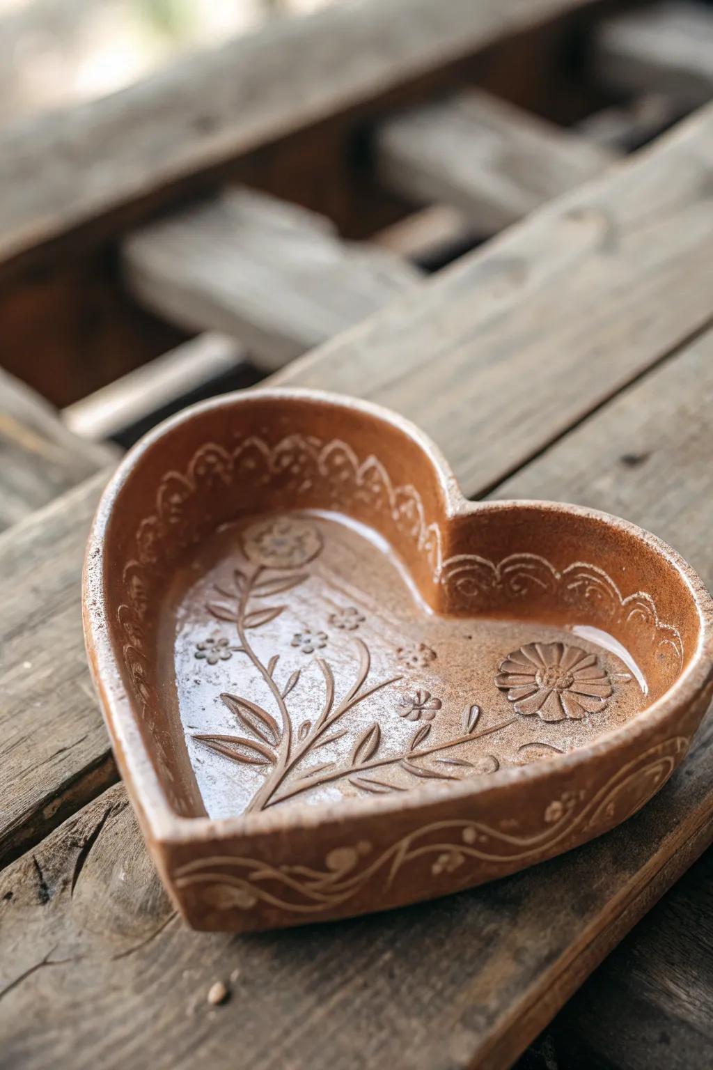 Craft your love story with this exquisite heart-shaped ashtray, a perfect blend of utility and heartfelt design.