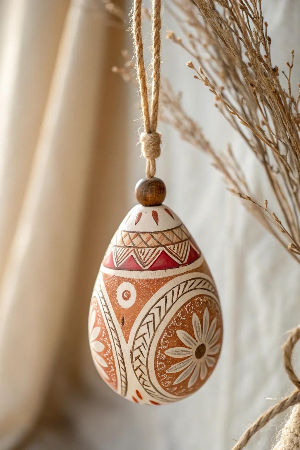Embrace your boho spirit with this handcrafted clay pendant, where simplicity meets artistic flair.