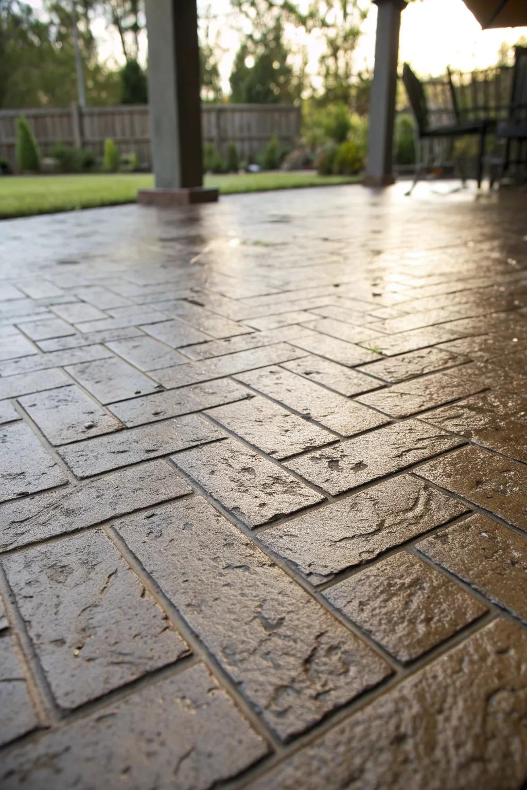 Masterful Craftsmanship: Transform your space with stunning stamped concrete.
