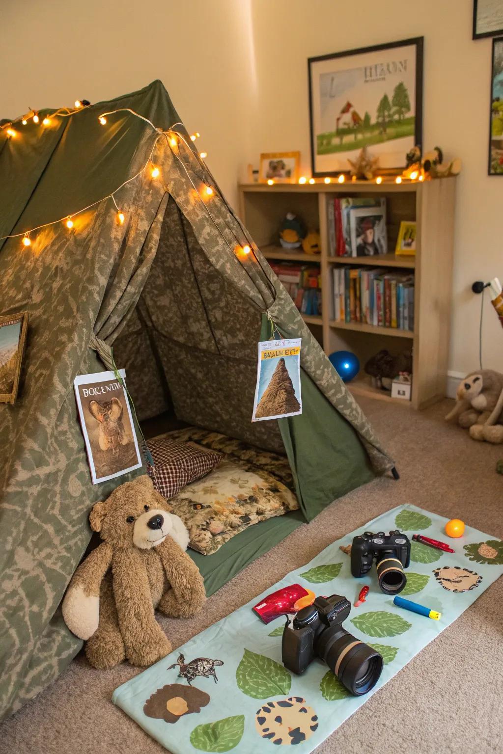 A themed fort brings imagination to life.