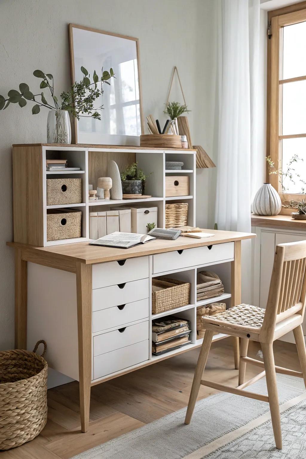Elevate your crafting space with customizable modular storage—where Scandinavian simplicity meets Boho charm.