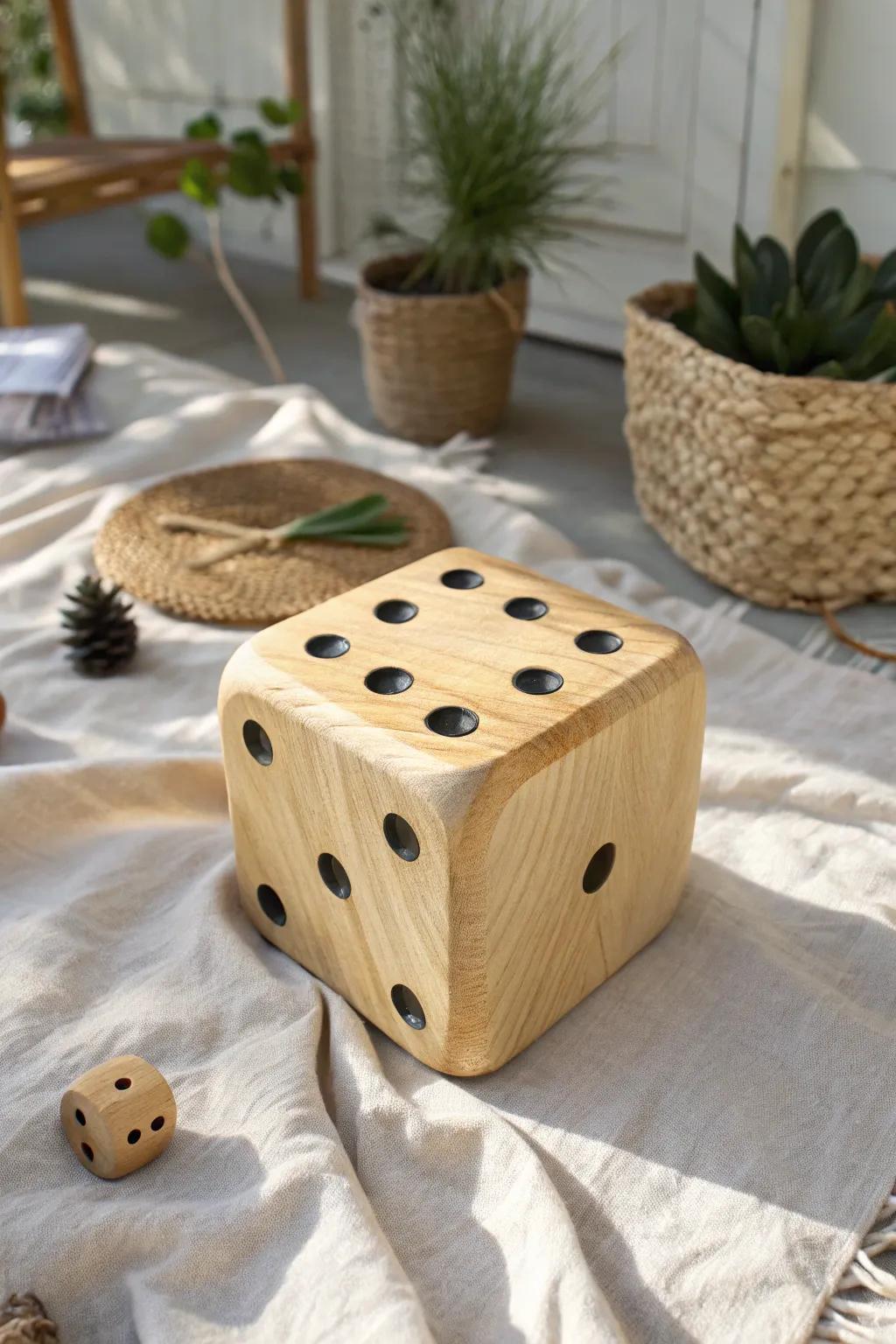 Elevate your outdoor fun with handcrafted wooden yard dice—where simplicity meets playfulness!