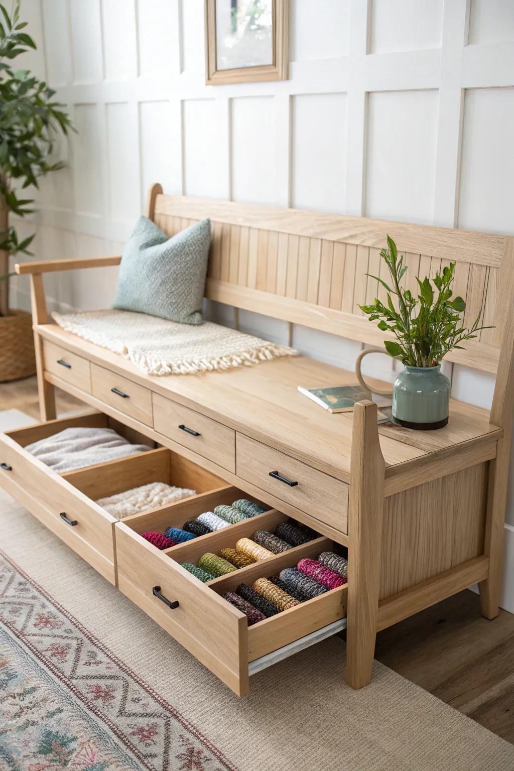 Craft your space with style and storage ✨🧶 #ScandiBoho #CraftRoomIdeas