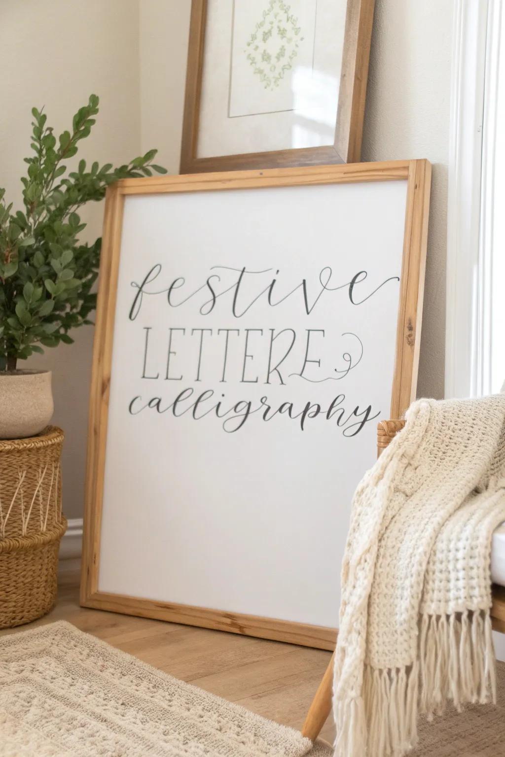Add a festive flair to your notes with elegant calligraphy. Perfect your handwriting this season!