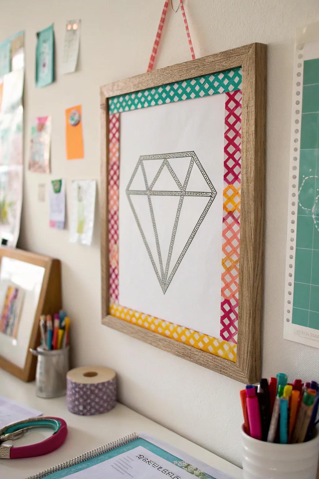 Playful framing with washi tape.