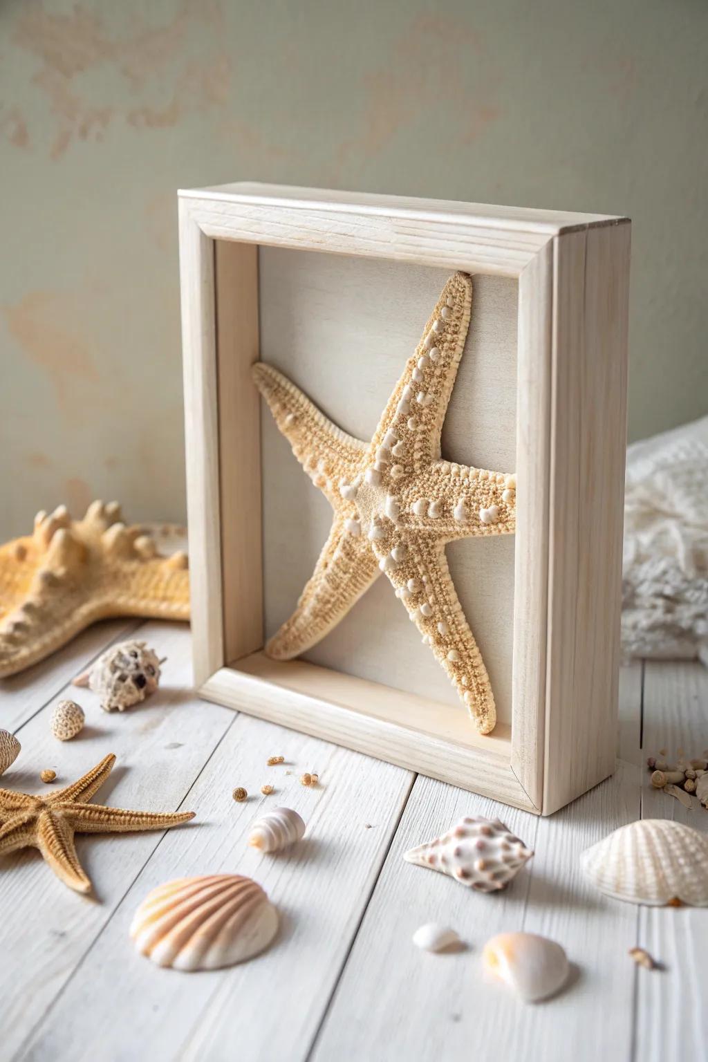 Elevate your coastal decor with this stunning starfish centerpiece, a perfect blend of minimalist elegance and natural beauty.