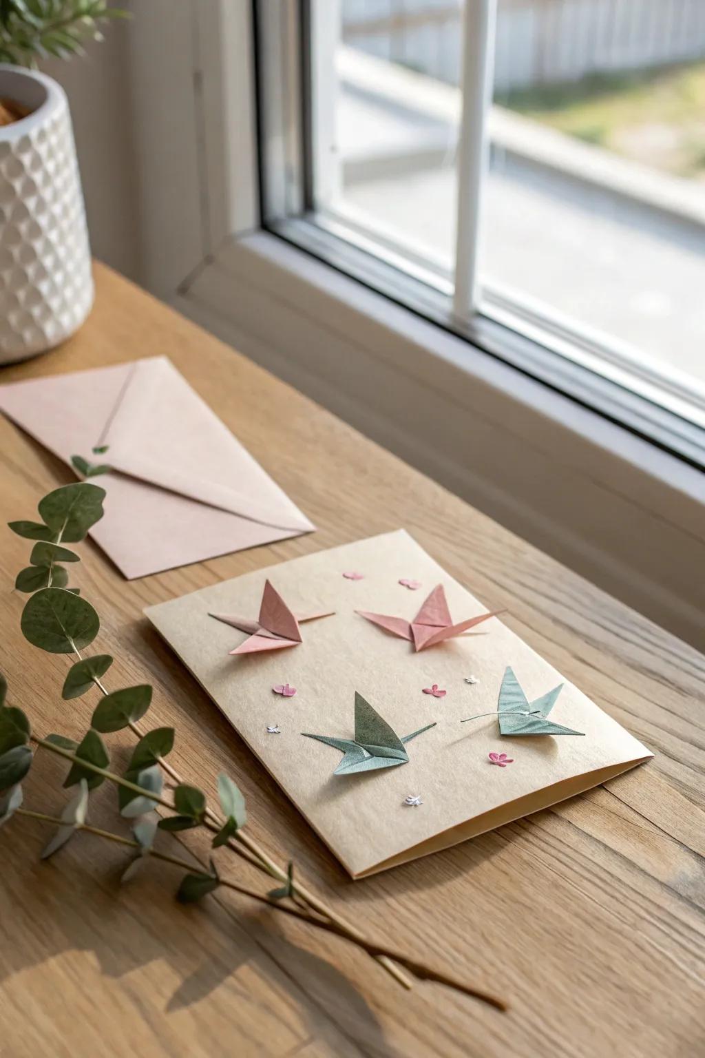 Elevate your birthday greetings with delightful origami touches. Simple, elegant, and oh so charming!