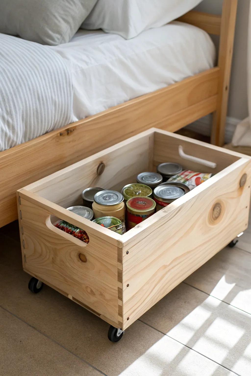 Transform your under-bed space into a stylish storage solution with minimalist elegance.