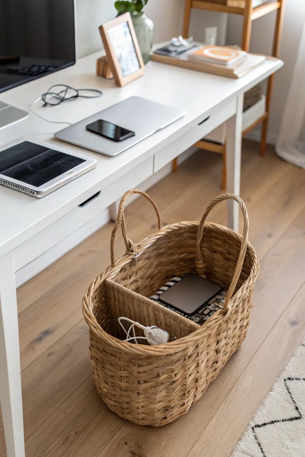 Transform your workspace with a touch of boho elegance and minimalist charm. 🌿✨ #ScandiBoho #OrganizedLiving