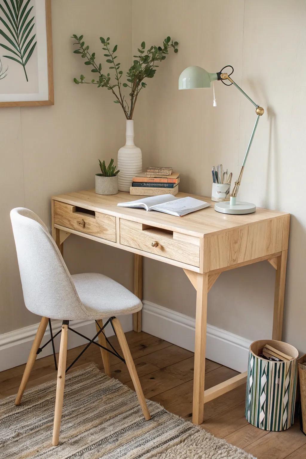 Transform your space with this chic and functional DIY corner desk, where simplicity meets elegance.