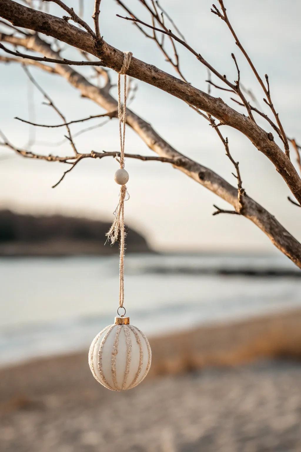 Embrace the beauty of simplicity with handcrafted branch ornaments this Christmas.