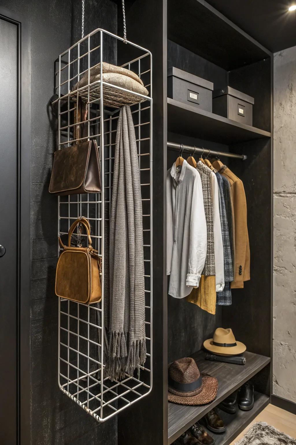 Elevate your closet's style with handcrafted hanging cubbies—smart, sleek, and oh-so-organized.