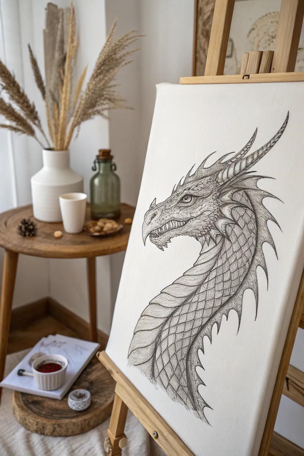 Discover the art of shading: breathe life into your dragon drawings with depth and dimension.
