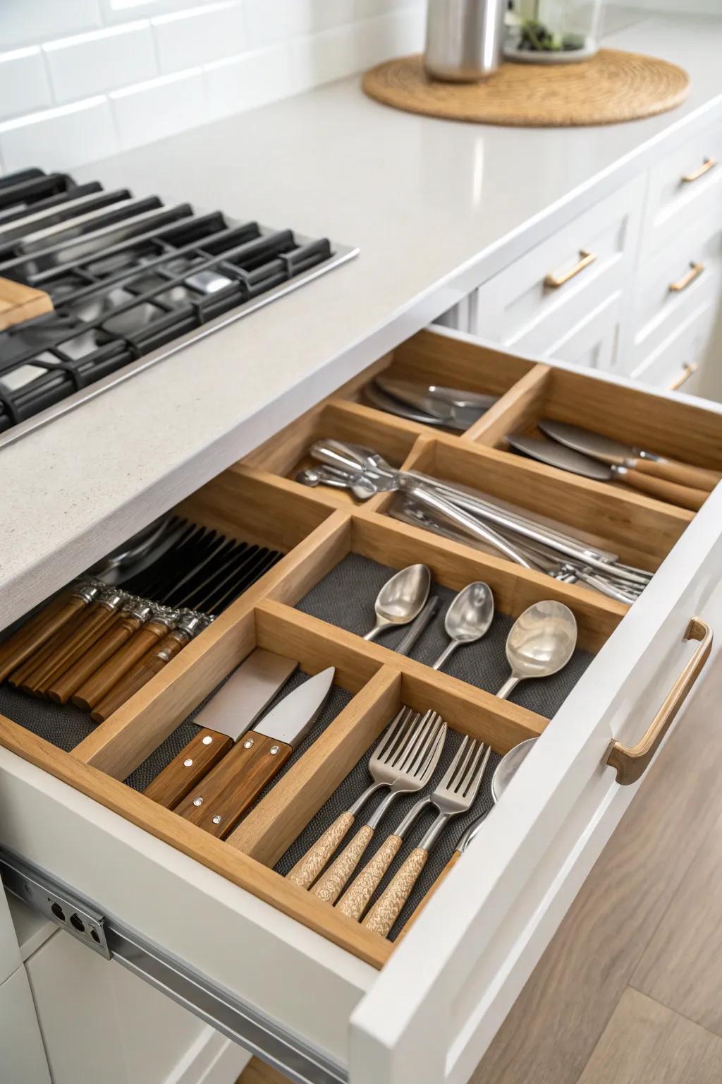 Custom dividers bring order to your kitchen essentials