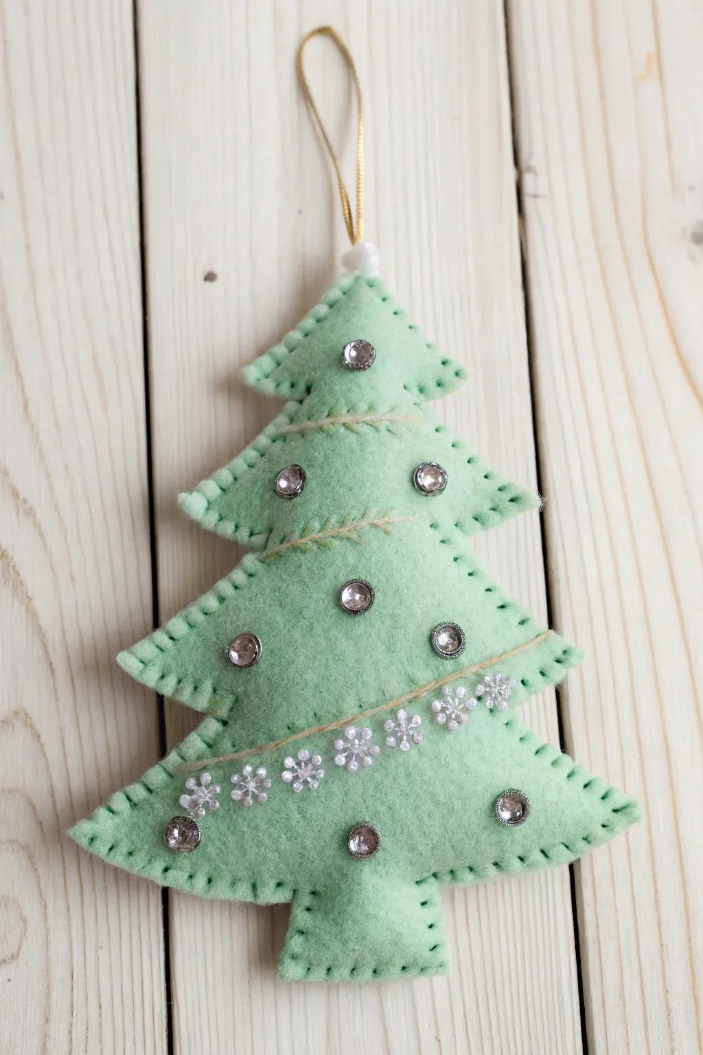 Craft a touch of magic with these simple yet stunning felt Christmas tree ornaments. Perfect for little hands and big smiles!