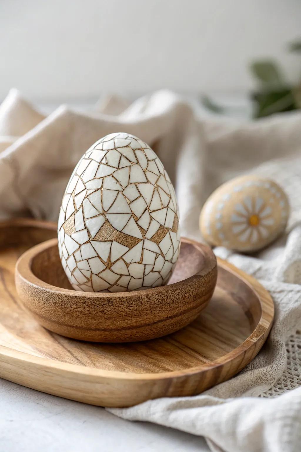 Discover the art of mosaic eggshells: where simple beauty meets intricate craftsmanship.