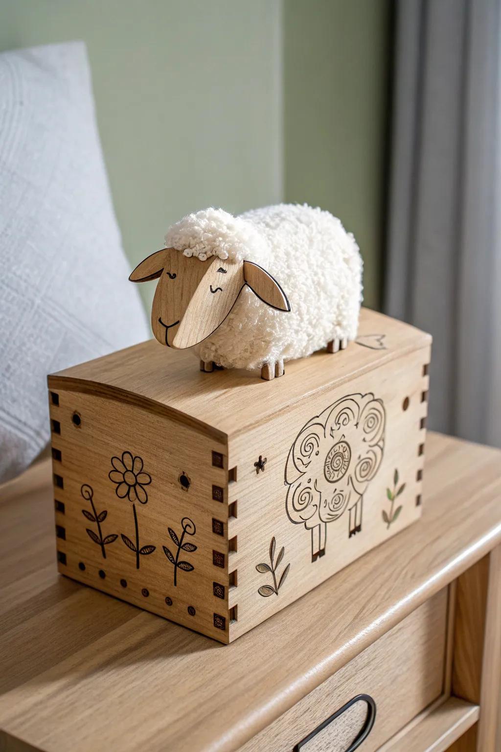 Encourage kindness with this charming sheep-themed Good Deed Box for kids.