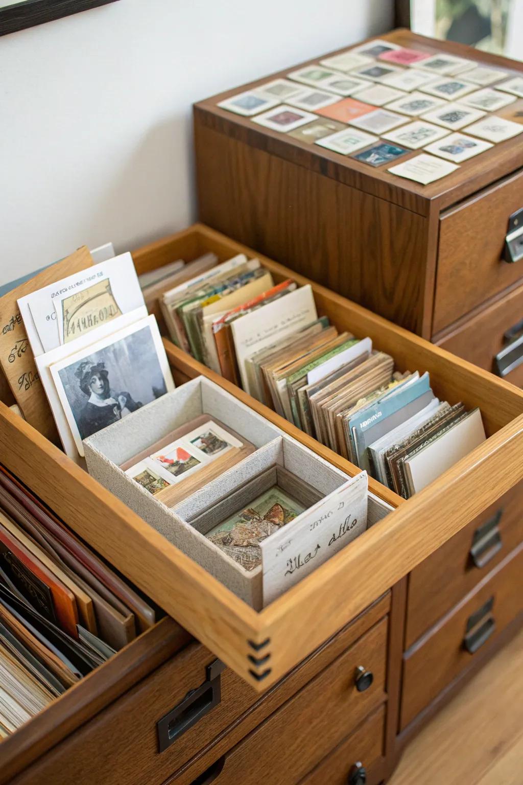 Compact boxes make the most of limited space.