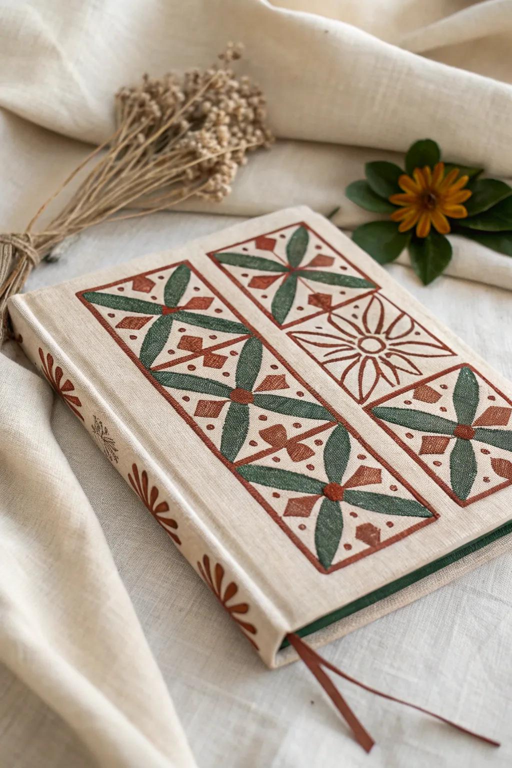 Elevate your book collection with elegant appliqué artistry—where simplicity meets craftsmanship.
