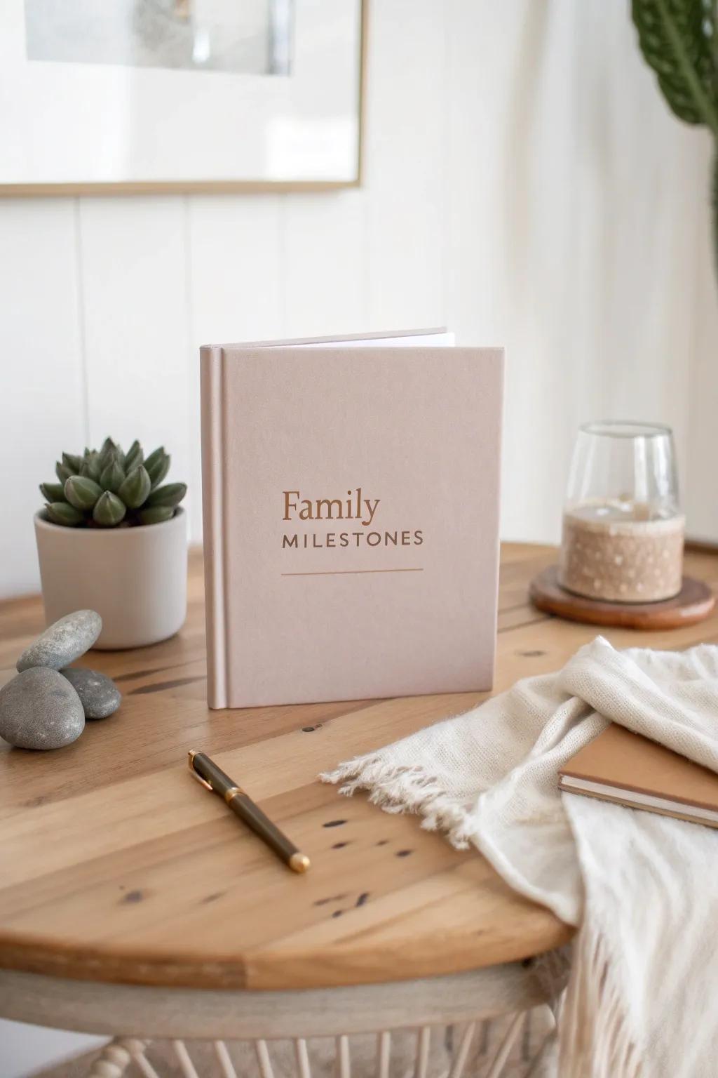 Capture cherished moments with a timeless family milestone booklet, where simplicity meets heartfelt storytelling.