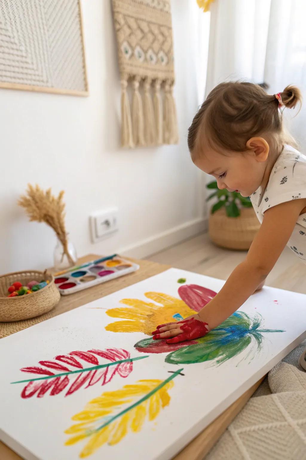 Tiny hands, big masterpieces: Crafting memories one handprint at a time.