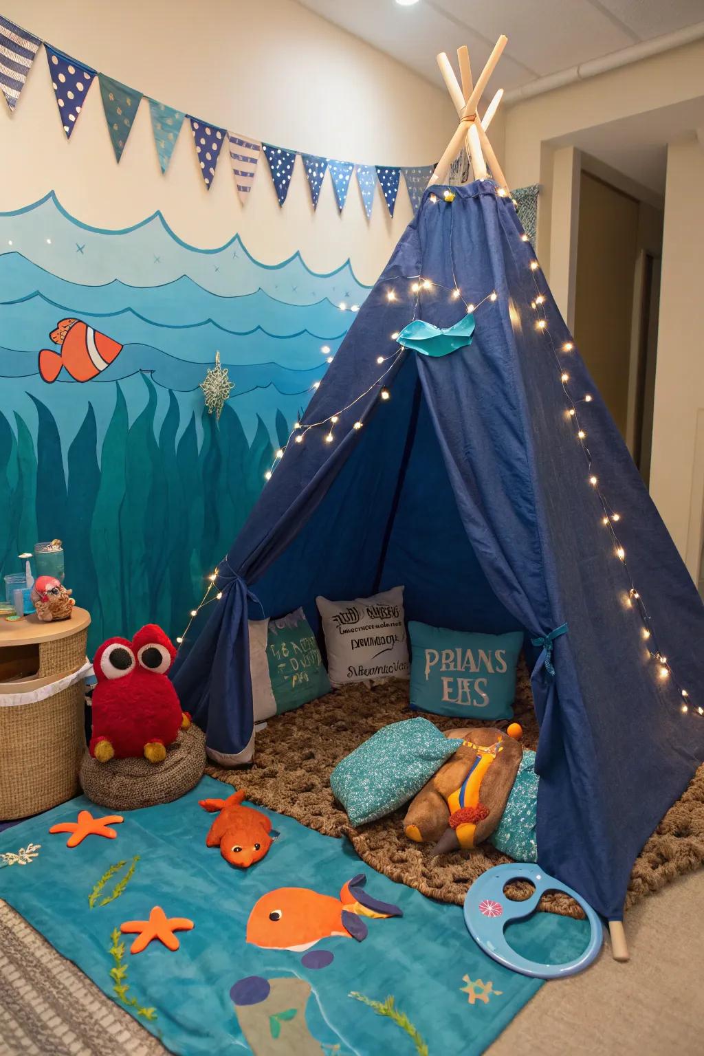 Dive into your own oceanic escape with this 'Under the Sea' themed fort masterpiece.