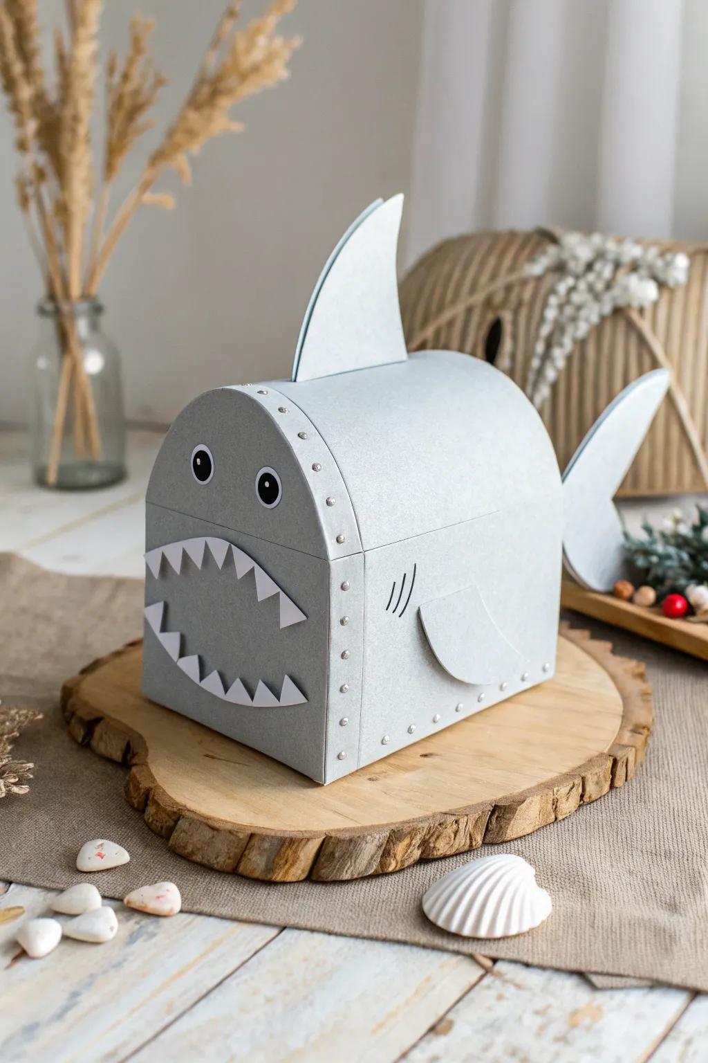 Catch the perfect balance of fun and style with a charming Shark Valentine's Box that 'swims' into your heart!