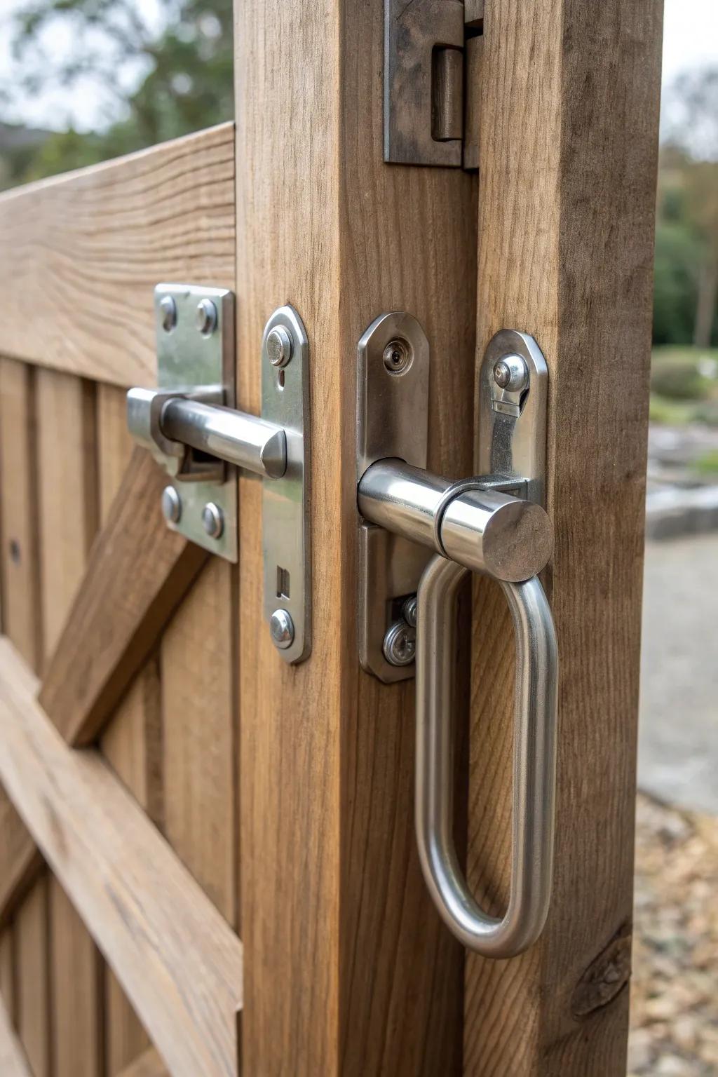 Elevate your style with a versatile, handcrafted gate latch that combines functionality with timeless design.
