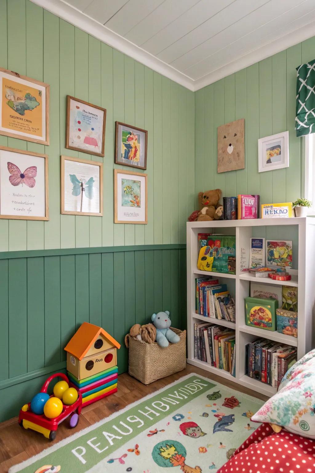 A playful and colorful kids' room.