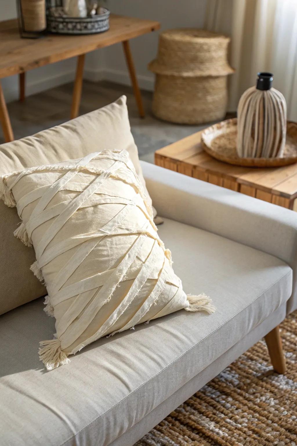 Transform your space with a touch of spooky elegance: handcrafted mummy pillow covers for a stylish Halloween.