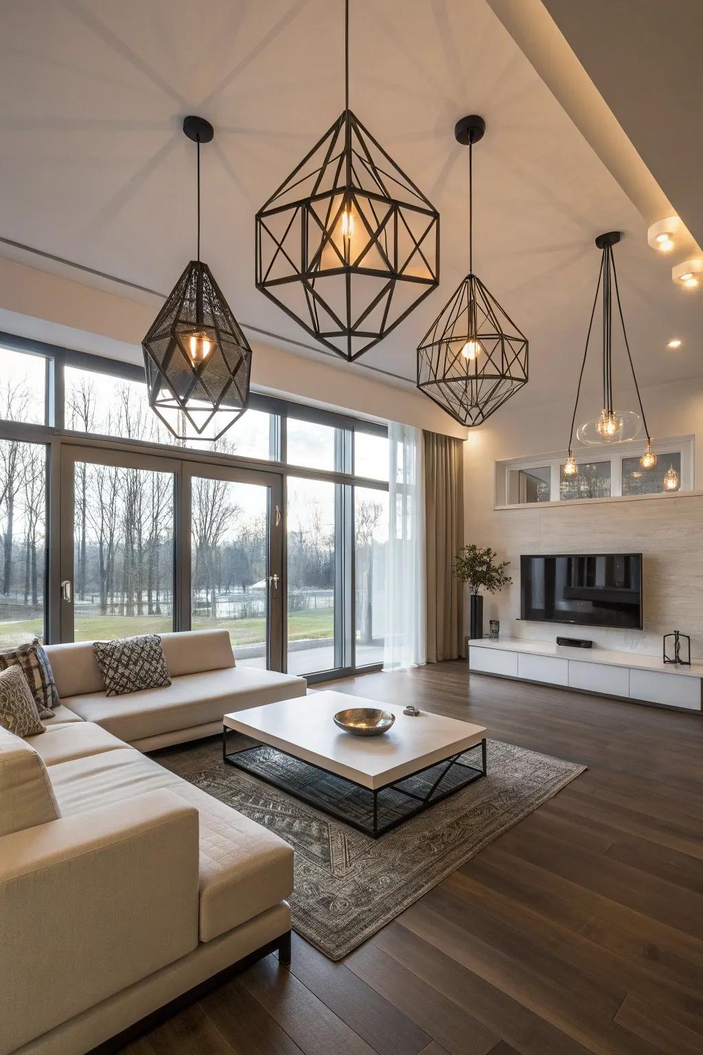 Geometric designs for a striking statement.