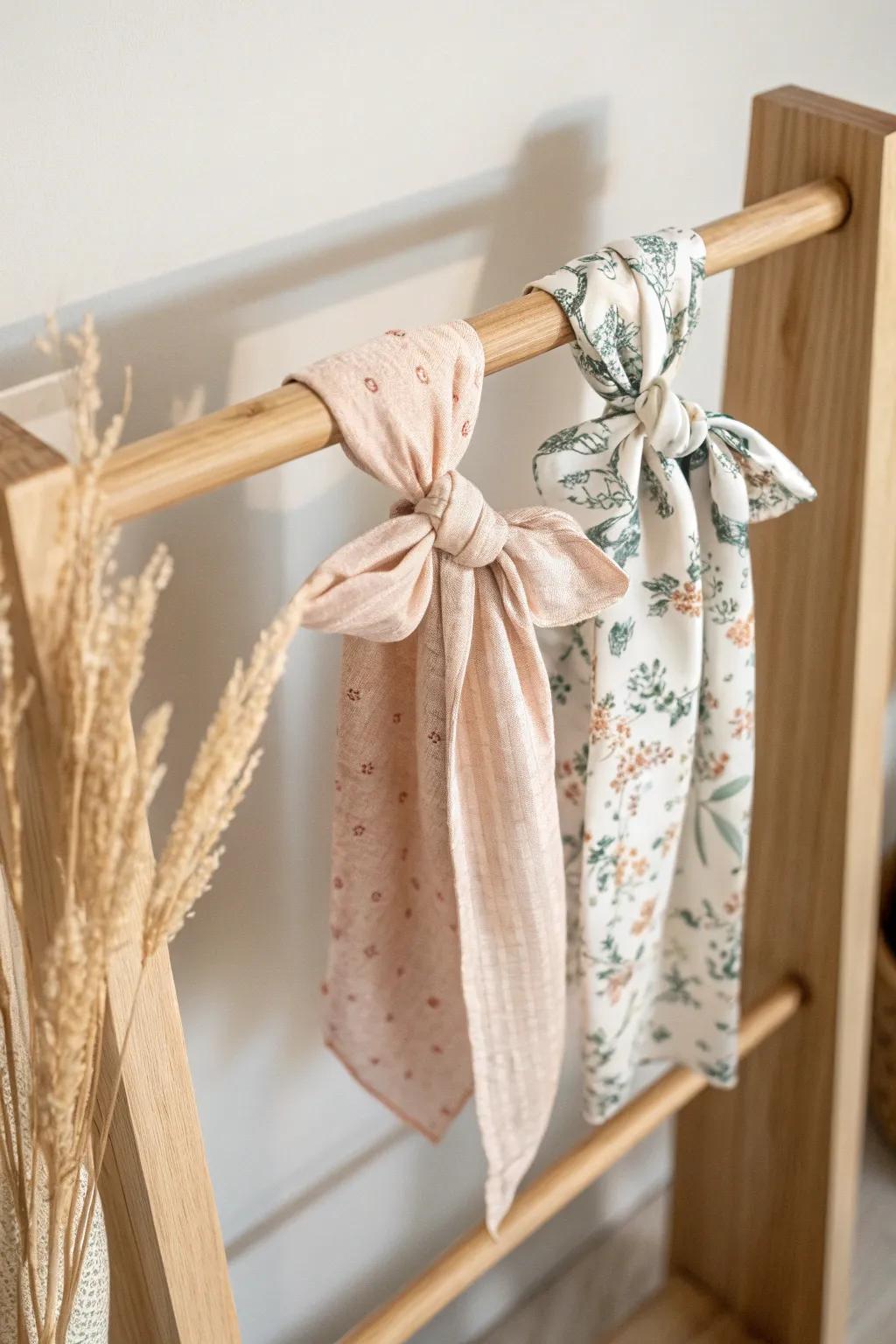 Discover the magic of tension rods for a chic and organized headband display.