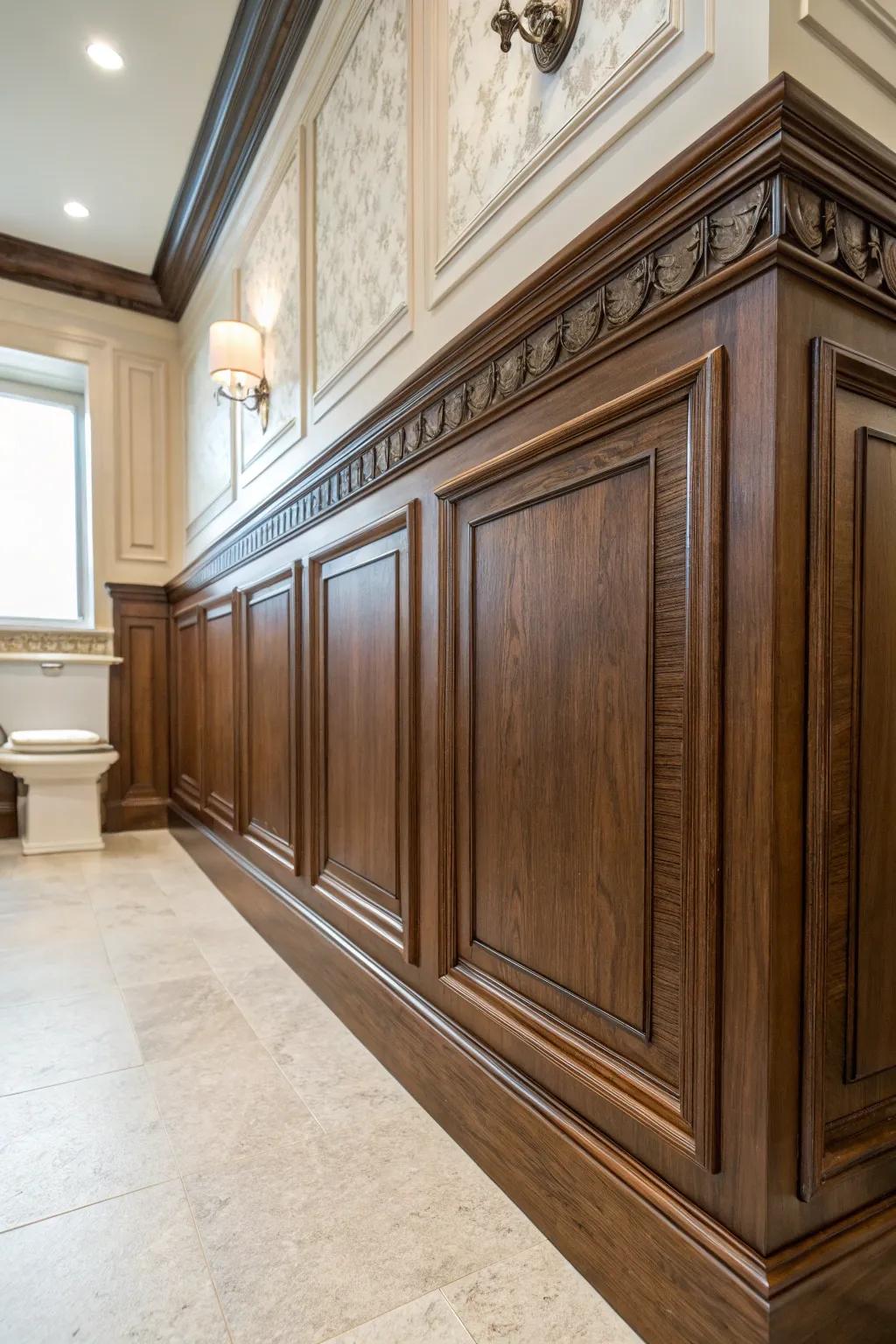 Seamless Elegance: Discover the art of hidden functionality with wainscoting.