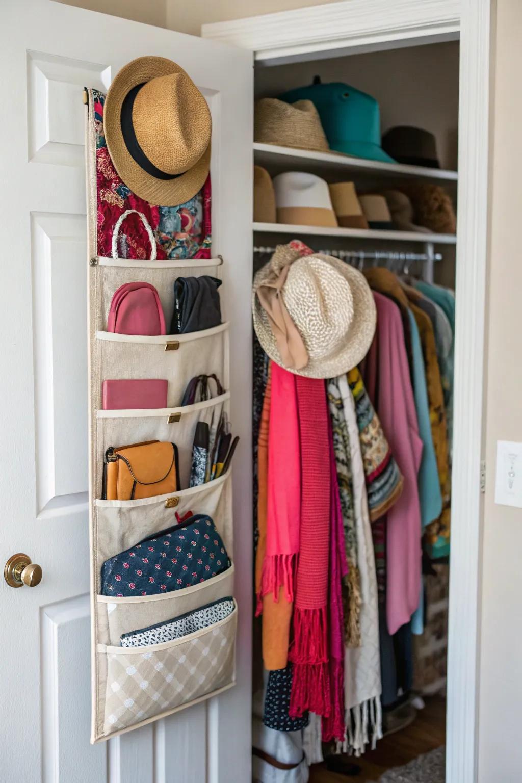 Utilize the back of doors for additional storage with over-the-door organizers.