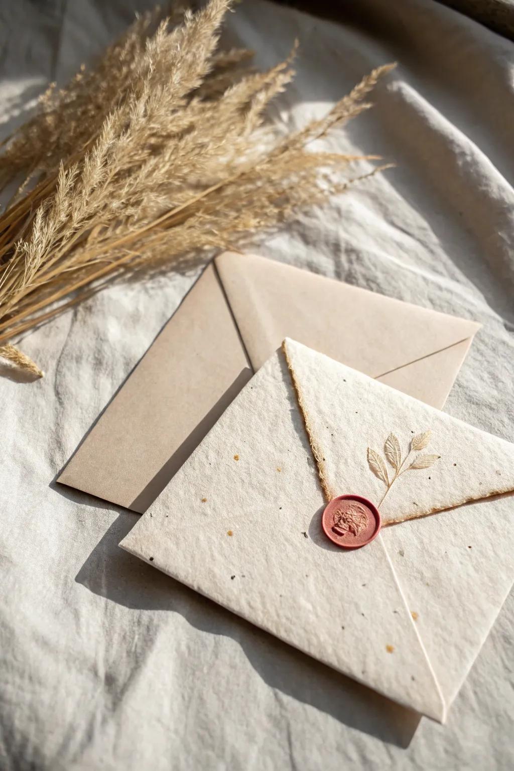 Craft your gratitude with elegance: A handmade envelope that speaks volumes in simplicity.