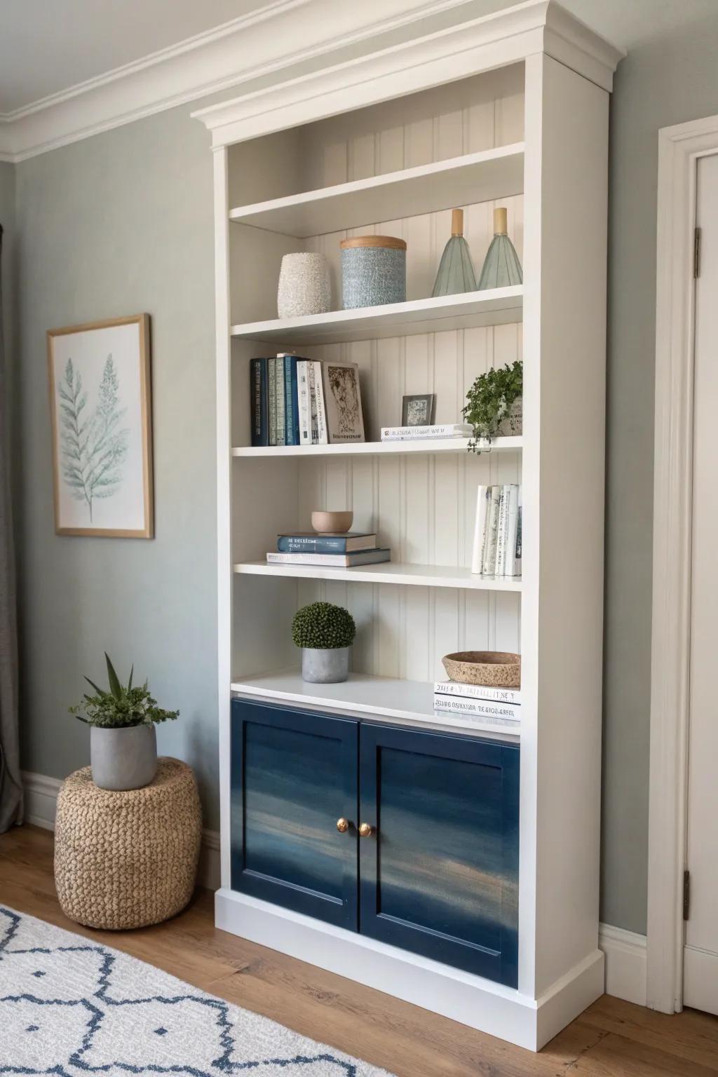 Transform your space with this stunning ombre bookshelf—where craftsmanship meets natural beauty.